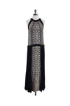 Back Zipper Pleated Mesh Animal Snake Print Sleeveless Maxi Dress