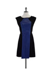 Hidden Back Zipper Pleated Vintage Cap Sleeves Dress