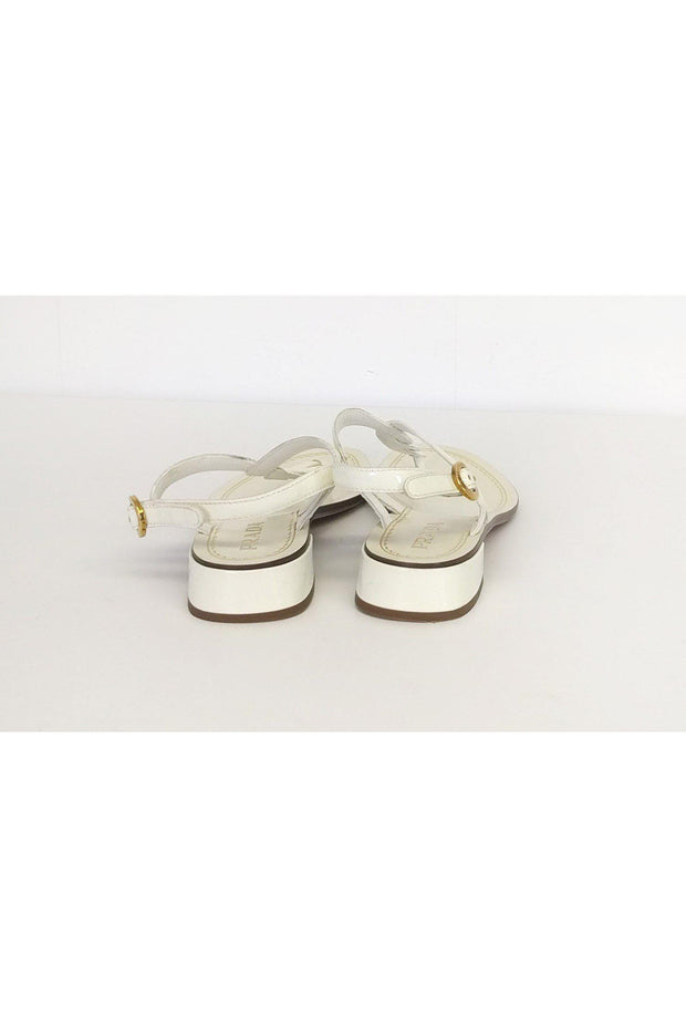 Prada - White Braided Sandals Sz 8 – Current Boutique