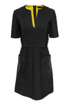 A-line V-neck Short Sleeves Sleeves Pocketed Dress