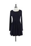 Long Sleeves Pleated Skater Dress