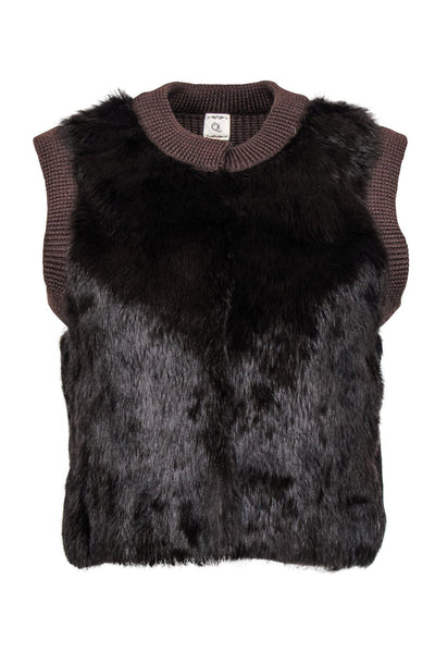 Knit Rabbit & Fox Fur Vest – Dolce Cabo