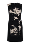 Collared Round Neck Polyester Sleeveless Animal Cow Print Sheath Sheath Dress