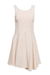 Scoop Neck Fit-and-Flare Hidden Side Zipper Pleated Fitted Cocktail Sleeveless Party Dress