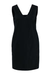 Tall V-neck Cocktail Pocketed Shift Sleeveless Little Black Dress