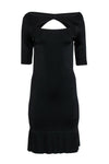 Sheath Cocktail Short Sleeves Sleeves Cutout Pleated Sheath Dress/Little Black Dress