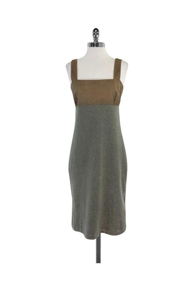 Hidden Back Zipper Empire Waistline Sweater Sleeveless Dress