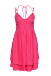 V-neck Silk Fitted Summer Dress