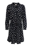 Long Sleeves Floral Print Button Front Drawstring Dress With Ruffles