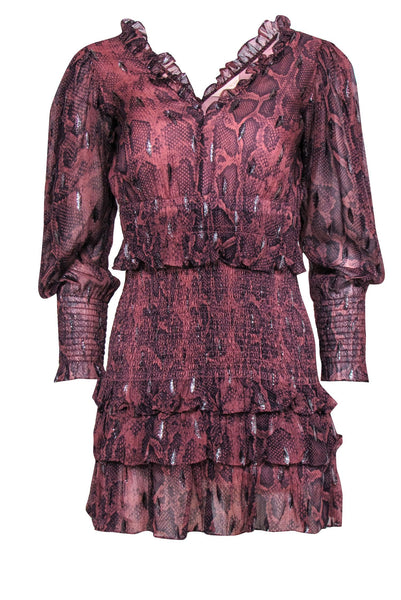 Tall Metallic Animal Snake Print Dress