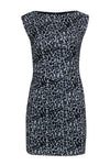 Animal Leopard Print Sleeveless Round Neck Sheath Sheath Dress