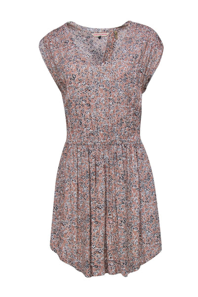 Fitted Floral Print Spring Fit-and-Flare Dress