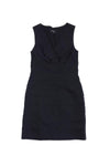 Cotton Plunging Neck Sleeveless Hidden Side Zipper Tiered Dress