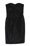Tall Strapless Above the Knee Sweetheart Pleated Hidden Back Zipper Party Dress