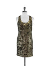 Polyester Hidden Side Zipper Sequined Sleeveless Dress