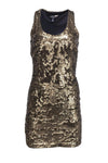 Sleeveless Scoop Neck Hidden Side Zipper Sequined Party Dress