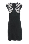 Sophisticated Shift Animal Print High-Neck Cotton Sleeveless Dress