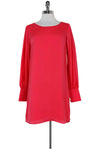 Sophisticated Long Sleeves Round Neck Hidden Back Zipper Gathered Shift Above the Knee Dress