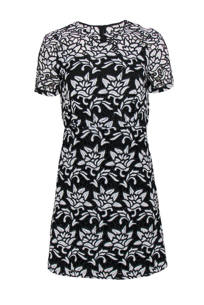 Floral Print Short Sleeves Sleeves Lace Sheath Spring Sheath Dress/Little Black Dress/Party Dress