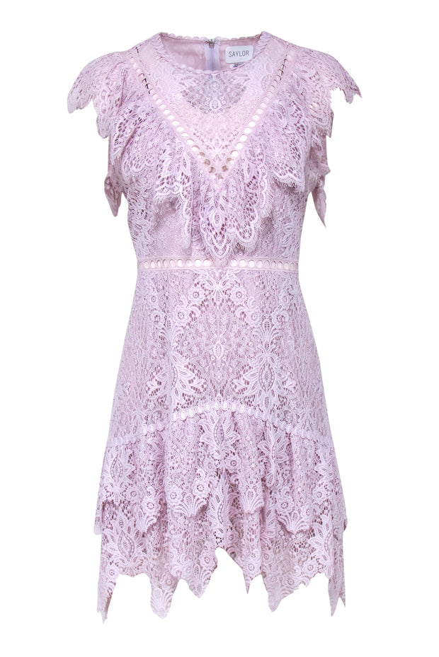 lavender lace dress sleeve