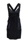 V-neck Hidden Side Zipper Pocketed Sleeveless Empire Waistline Dress