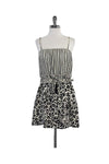 Tie Waist Waistline Animal Print Spaghetti Strap Pocketed Dress