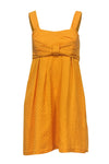 Pocketed Back Zipper Sleeveless Dress With a Bow(s)