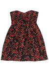 Strapless Above the Knee Pocketed Hidden Back Zipper General Print Dress