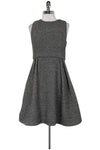 Pleated Hidden Back Zipper Pocketed Flared-Skirt Round Neck Sleeveless Above the Knee Dress