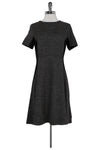 Round Neck Hidden Back Zipper Short Sleeves Sleeves Above the Knee Dress