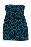 Strapless Pocketed Hidden Back Zipper General Print Above the Knee Dress