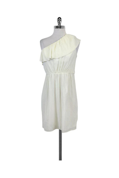 A-line Strapless One Shoulder Hidden Side Zipper Party Dress