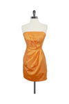 Strapless Hidden Back Zipper Pocketed Pleated Dress