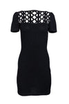 Short Sleeves Sleeves Bateau Neck Knit Sheath Sequined Hidden Back Zipper Sheath Dress