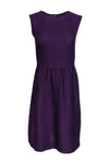 A-line High-Neck Stretchy Dress