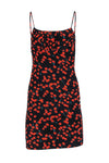 Summer Sheath Ruched General Print Short Scoop Neck Sleeveless Sheath Dress