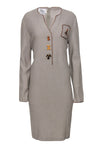 Tall V-neck Long Sleeves Vintage Dress