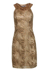 Cocktail Sequined Beaded Side Zipper Sleeveless Round Neck Dress