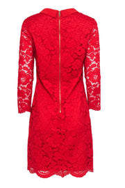 Kudde Oude tijden Bij elkaar passen Ted Baker - Red Lace Peter Pan Collar Dress Sz 8 – Current Boutique