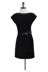 Cap Sleeves Round Neck Back Zipper Fitted Little Black Dress