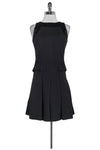 Round Neck Sleeveless Back Zipper Peplum Dress