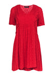 V-neck Viscose Short Sleeves Sleeves Spring Fall Shift Dress