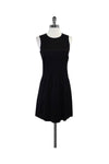 A-line Pleated Hidden Back Zipper Sleeveless Dress