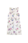General Print Back Zipper Pocketed Round Neck Above the Knee Sleeveless Dress