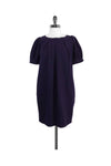 Petite Puff Sleeves Short Sleeves Sleeves Pocketed Pleated Dress