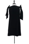 Hidden Back Zipper Off the Shoulder Shift Sheath Sheath Dress/Little Black Dress With a Bow(s)