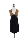 Hidden Side Zipper Cutout Plunging Neck Sleeveless Dress