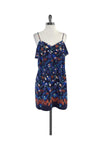 Floral Print Gathered Flowy Summer Silk Spaghetti Strap Dress