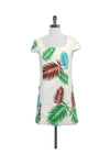 A-line Short Sleeves Sleeves General Print Pocketed Hidden Side Zipper Dress