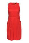 Round Neck Pocketed Sheath Sheath Dress